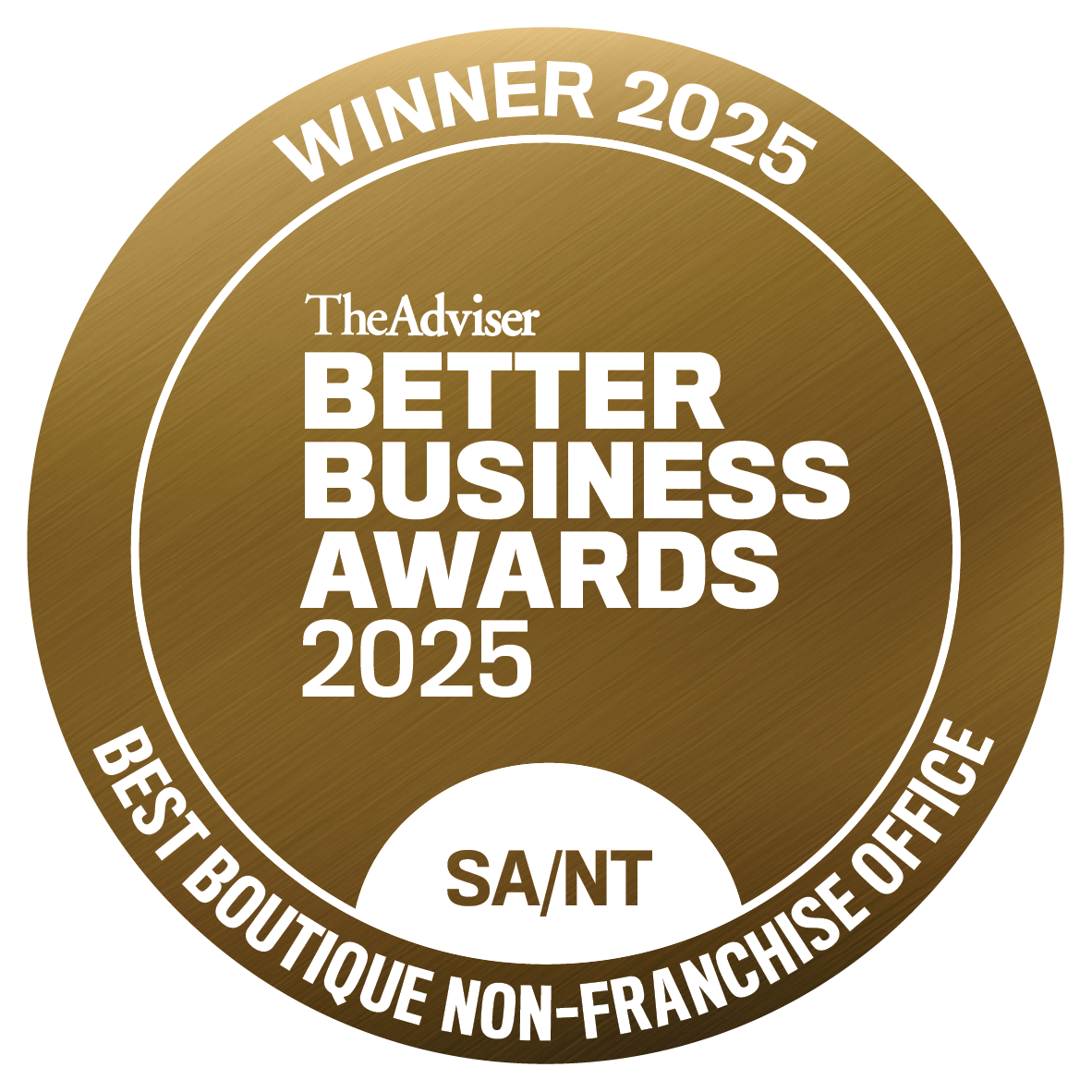 Better Business Awards 2025 Winner — SA/NT Best Boutique Non-Franchise Office