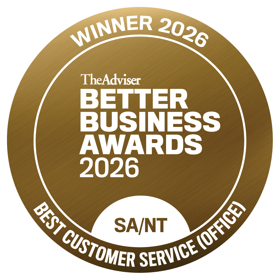 Better Business Awards 2026 Winner — SA Best Customer Service (Office)